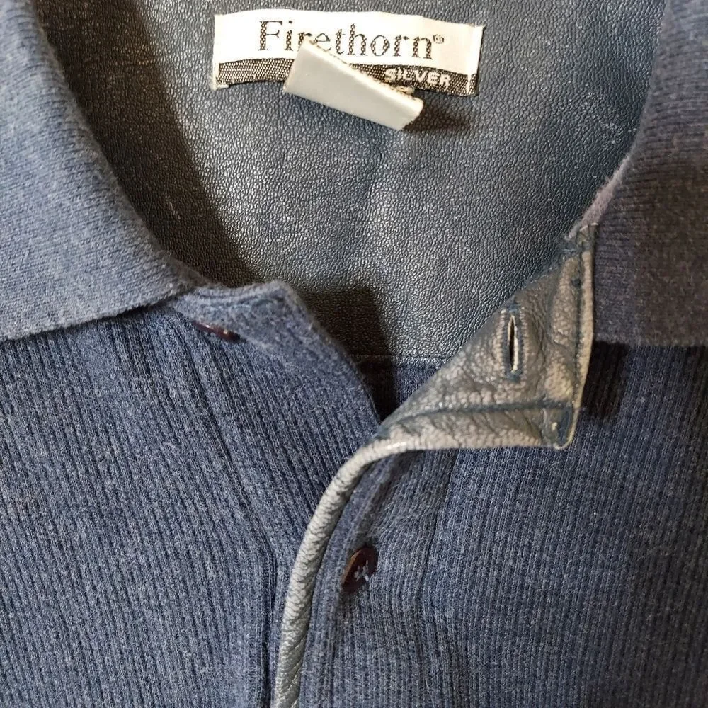 ‎Firethorn Silver leather trim sweater